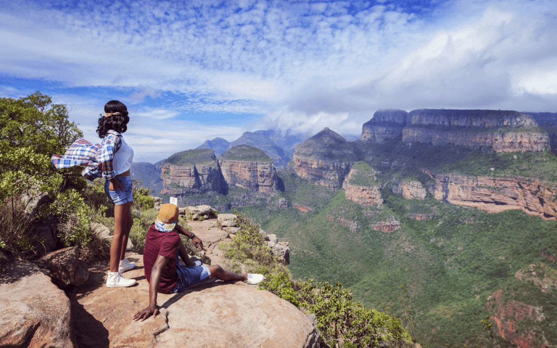Two Tourists at Three Rondawels